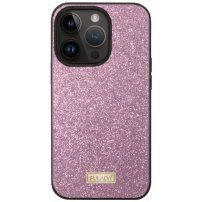 Eleganckie, błyszczące etui SULADA na iPhone 15 Pro - różowy