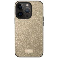 Eleganckie, błyszczące etui SULADA na iPhone 15 Pro - złoty