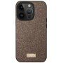 Eleganckie, błyszczące etui SULADA na iPhone 15 Pro - brązowy
