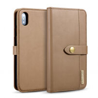 2w1 zdejmowany pokrowiec flip do iPhone XS Max - brązowy