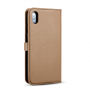 2w1 zdejmowany pokrowiec flip do iPhone XS Max - brązowy