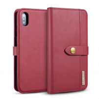 2w1 zdejmowany pokrowiec flip do iPhone XS Max - czerwony