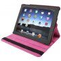 Obrotowy 360° pokrowiec ochronny do iPad 2 / 3 / 4 - fuksjowy