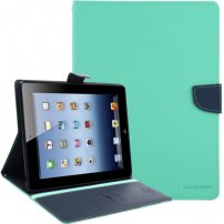 GOOSPERY pokrowiec z teksturą dla iPad 2 / 3 / 4 - turkus
