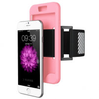 Futerał sportowy na rękę 2w1 dla Apple iPhone 6 / 6S - różowy