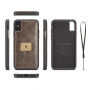 CASEME 2w1 zdejmowany pokrowiec do iPhone XS Max - brązowy