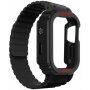 Wytrzymałe silikonowe etui z paskiem magnetycznym na Apple Watch 49 mm - czarne