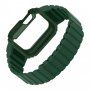 Wytrzymałe silikonowe etui z paskiem magnetycznym na Apple Watch 49 mm - ciemnozielone