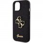 Etui brokatowe Guess Fixed Glitter 4G Metal Logo na iPhone 12 / 12 Pro - czarny
