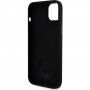 Etui silikonowe Karl Lagerfeld Karl and Choupette Heads na iPhone 15 Plus - czarny