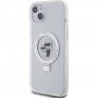Etui Karl Lagerfeld Ringstand Karl and Choupette z odchylaną podstawką i MagSafe na iPhone 15 Plus - przezroczysty
