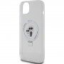 Etui Karl Lagerfeld Ringstand Karl and Choupette z odchylaną podstawką i MagSafe na iPhone 15 Plus - przezroczysty