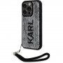 Etui z obustronnym cekinami Karl Lagerfeld Sequins Reversible na iPhone 15 Pro Max - czarno-srebrny