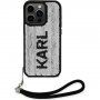 Etui z obustronnym cekinami Karl Lagerfeld Sequins Reversible na iPhone 15 Pro Max - czarno-srebrny