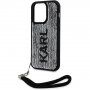 Etui z obustronnym cekinami Karl Lagerfeld Sequins Reversible na iPhone 15 Pro Max - czarno-srebrny