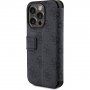 Etui z klapką Guess 4G Metal Logo na iPhone 15 Pro - szare
