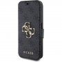 Etui z klapką Guess 4G Metal Logo na iPhone 15 Pro Max - szare
