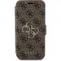 Etui z klapką Guess 4G Metal Logo na iPhone 15 Pro Max - brązowe