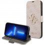 Etui z klapką Guess 4G Metal Logo na iPhone 15 Pro Max - różowe