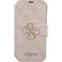 Etui z klapką Guess 4G Metal Logo na iPhone 15 Pro Max - różowe