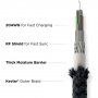 Nomad Kevlar uniwersalny kabel w oplocie PD 100W USB-A / USB-C / Lightning / micro USB do iPhone / iPad / MacBook / AirPods - 1,5 m - czarny