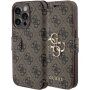 Etui z klapką Guess 4G Metal Logo na iPhone 15 Pro Max - brązowe