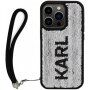 Etui z obustronnym cekinami Karl Lagerfeld Sequins Reversible na iPhone 15 Pro Max - czarno-srebrny