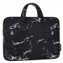 Torba z marmurowym wzorem na MacBooka do 16" - czarna