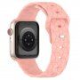 Silikonowy pasek z geometrycznym wzorem na Apple Watch Ultra 49mm / 46mm / 45mm / 44mm / 42mm - różowy