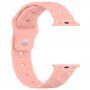 Silikonowy pasek z geometrycznym wzorem na Apple Watch Ultra 49mm / 46mm / 45mm / 44mm / 42mm - różowy