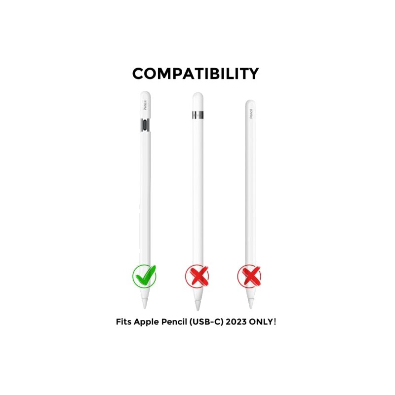 Silikonowe etui ochronne na Apple Pencil (USB-C) - czarny