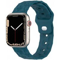 Silikonowy pasek z geometrycznym wzorem na Apple Watch 42mm / 41mm / 40mm / 38mm - turkusowy