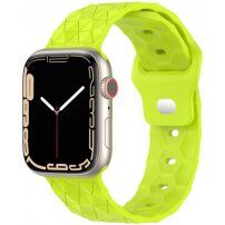 Silikonowy pasek z geometrycznym wzorem na Apple Watch 42mm / 41mm / 40mm / 38mm - neonowa zieleń