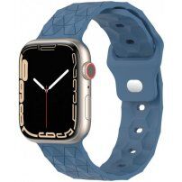 Silikonowy pasek z geometrycznym wzorem na Apple Watch 42mm / 41mm / 40mm / 38mm - niebieski