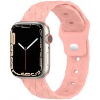 Silikonowy pasek z geometrycznym wzorem na Apple Watch 42mm / 41mm / 40mm / 38mm - różowy