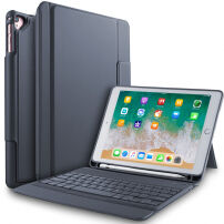 Pokrowiec z klawiaturą do iPad 9,7" (2017/2018) / Air 1/2 / Pro 9,7" i miejscem na Pencil - szary