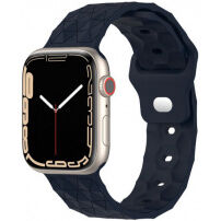 Silikonowy pasek z geometrycznym wzorem na Apple Watch Ultra 49mm / 46mm / 45mm / 44mm / 42mm - ciemnoniebieski