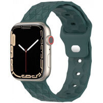 Silikonowy pasek z geometrycznym wzorem na Apple Watch 42mm / 41mm / 40mm / 38mm - ciemnoturkusowy