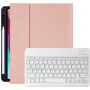 Pokrowiec z białą klawiaturą i miejscem na Apple Pencil do iPad Pro 11" (2018-2022) - różowy