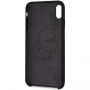 Karl Lagerfeld Silver Logo Silicone Case etui do iPhone XR - czarne