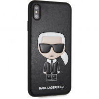 Karl Lagerfeld Ikonik TPU pokrowiec do iPhone XS Max - czarny