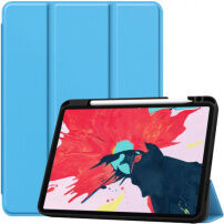 Pokrowiec ze skóry PU z miejscem na Apple Pencil i funkcją usypiania dla iPad Pro 11" (2018-2022) - niebieski