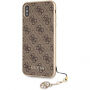 Guess Charms Hard case etui do iPhone XS Max - brązowe