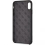 Guess Silicone Gold Logo case etui do iPhone XS Max - czarne