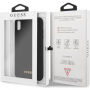 Guess Silicone Gold Logo case etui do iPhone XS Max - czarne