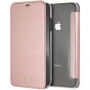 Guess PU Leather Book Case Iridescent pokrowiec do iPhone XS Max - różowo-złoty