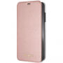 Guess PU Leather Book Case Iridescent pokrowiec do iPhone XS Max - różowo-złoty