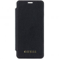 Guess PU Leather Book Case Iridescent pokrowiec do iPhone XS Max - czarny