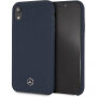 Mercedes Silicon / Fiber case Lining etui do iPhone XR - morskie niebieskie