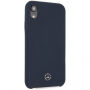 Mercedes Silicon / Fiber case Lining etui do iPhone XR - morskie niebieskie